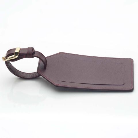 Leather luggage tag in Oxford