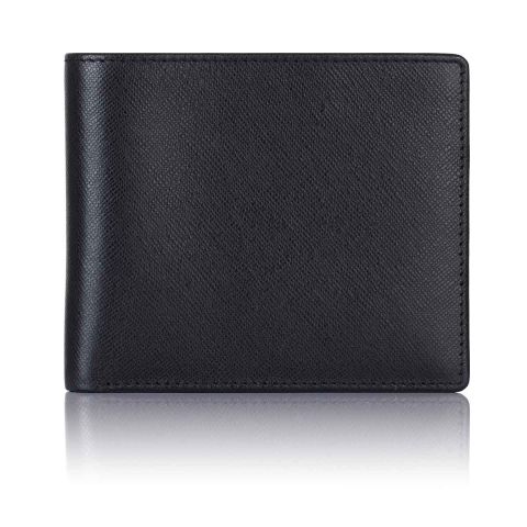 Black Saffiano leather billfold wallet