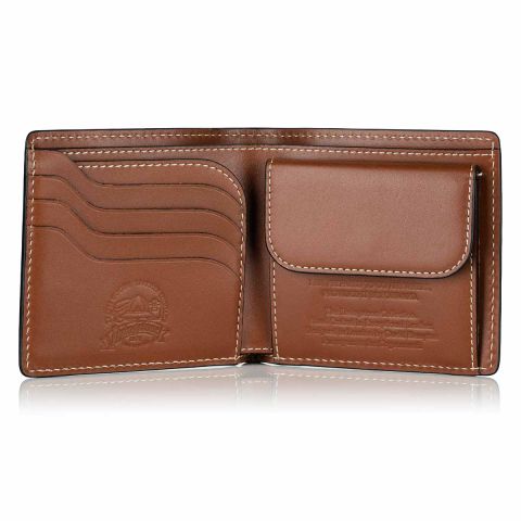 Livingstone leather coin wallet open