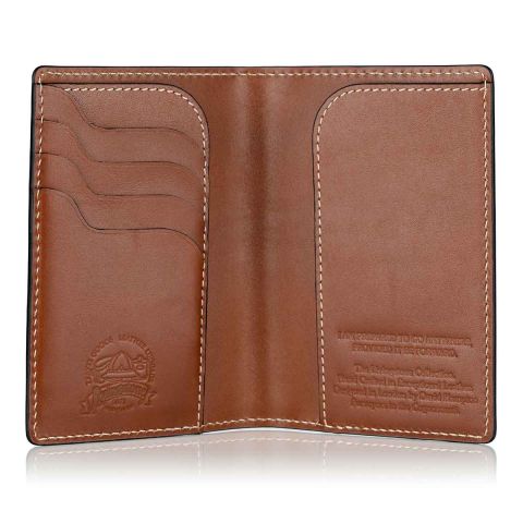 Livingstone leather passport wallet open