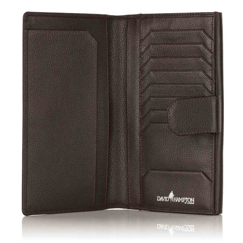 Malvern leather clutch wallet open