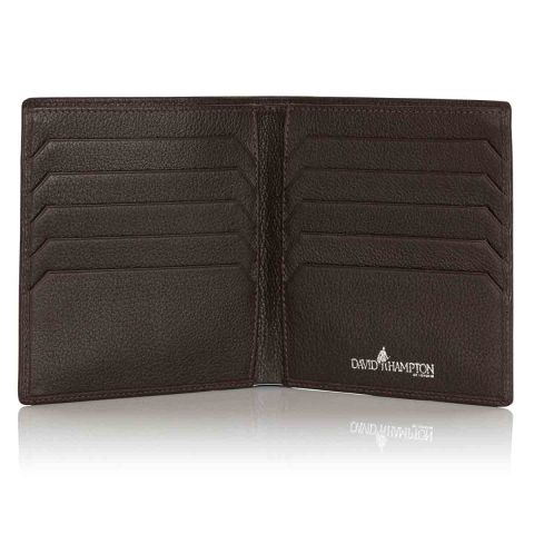 Malvern leather credit card wallet open