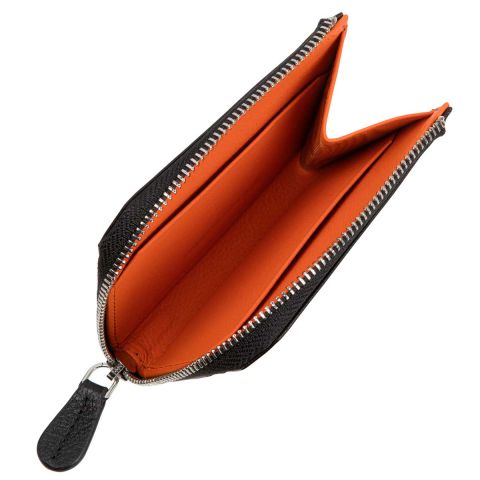 Malvern leather zipped card holder open