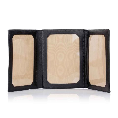 Oxford leather triple picture frame