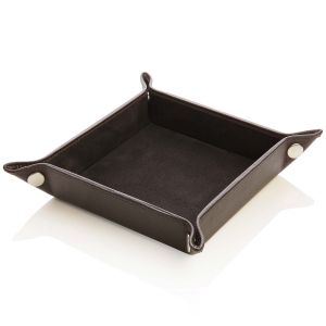 Malvern leather coin tray
