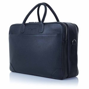 Richmond leather overnight briefcase side