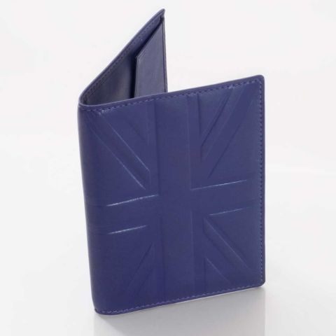 Britannia leather passport holder upright