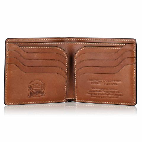 Livingstone leather billfold wallet open