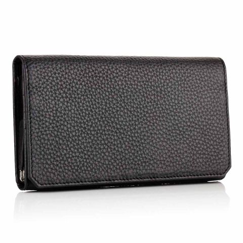 Richmond leather long wallet with zip pocket