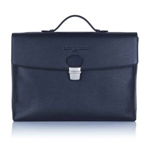 Richmond leather flap over briefcase